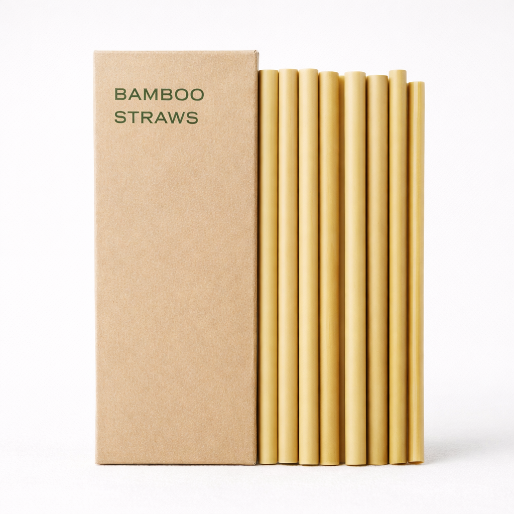 Natural Bamboo Straw Set