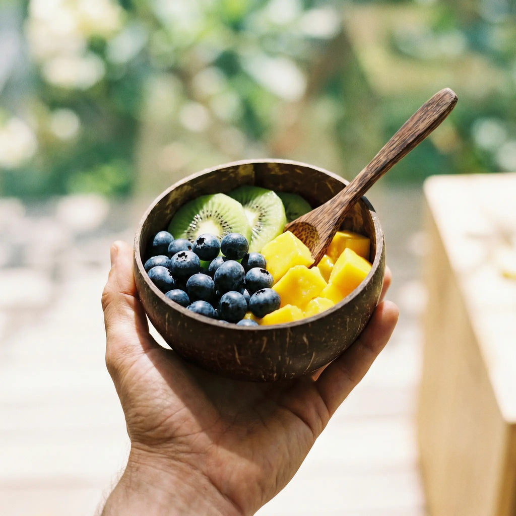 Coconut bowl and spoon