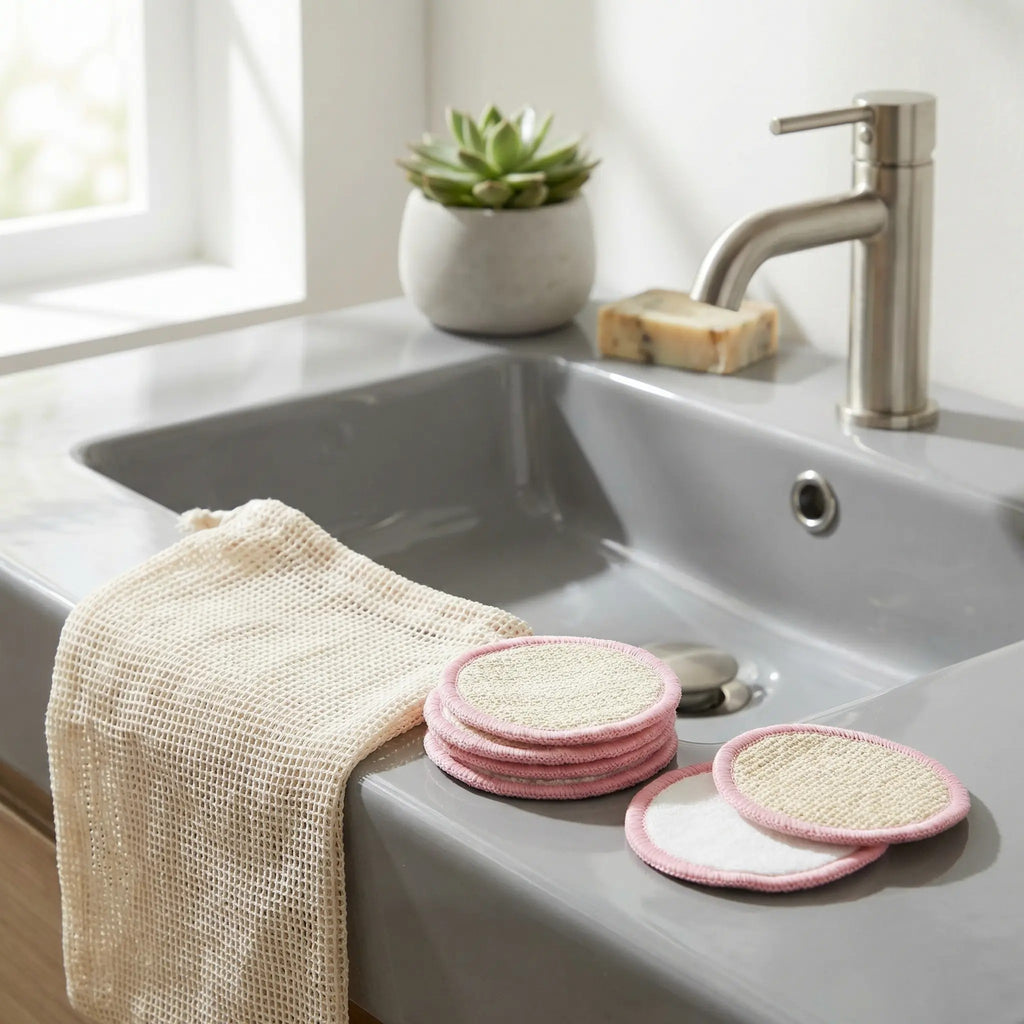 Bamboo fiber makeup remover pad