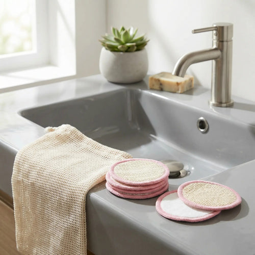 Bamboo fiber makeup remover pad