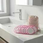 Bamboo fiber makeup remover pad